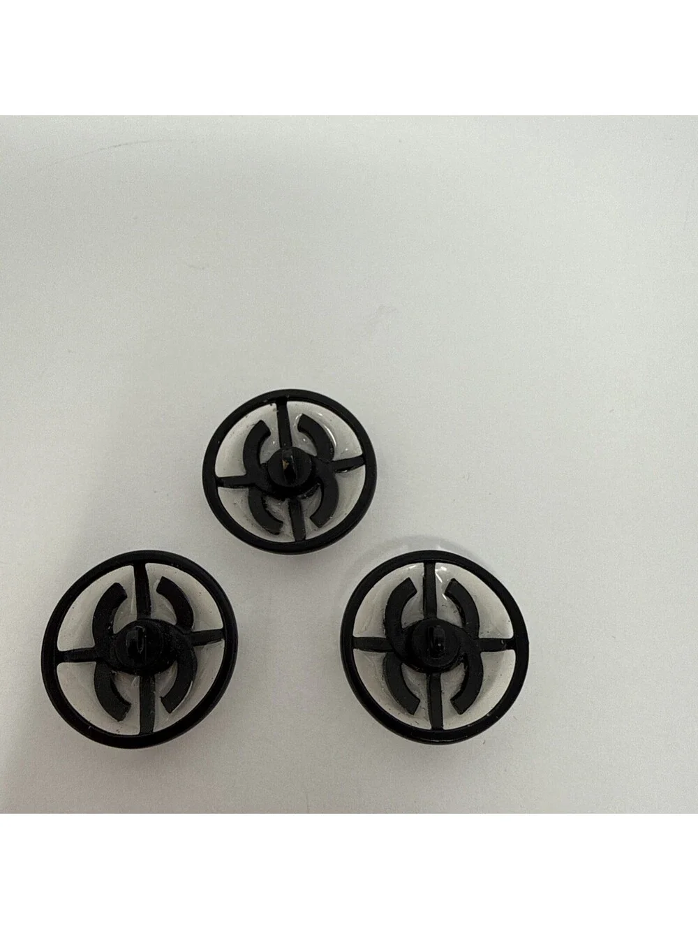 3X CHANEL 100% Authentic Black  Metal CC Logo Button